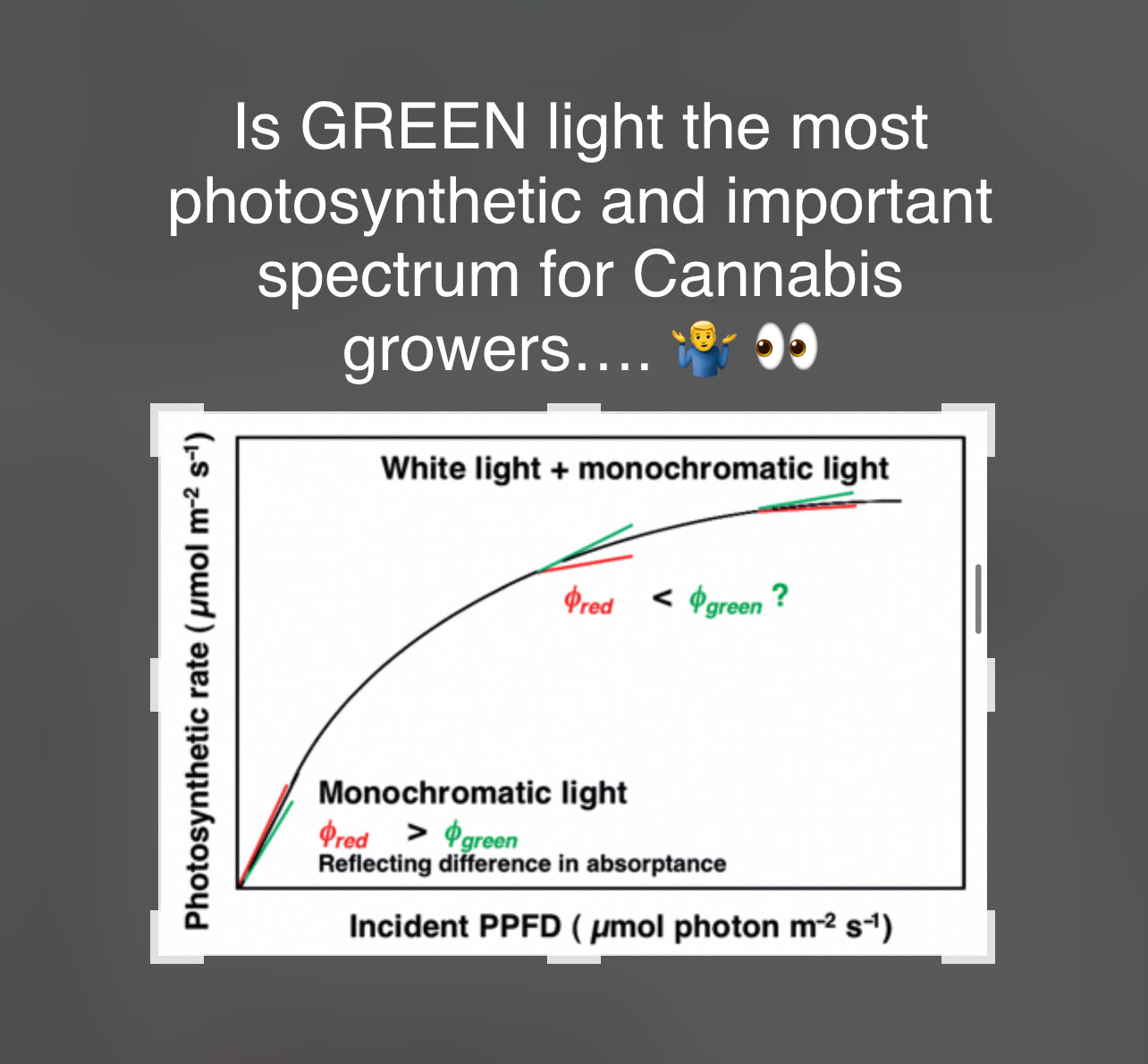Is Green the most Photosynthetic light for Cannabis growers?