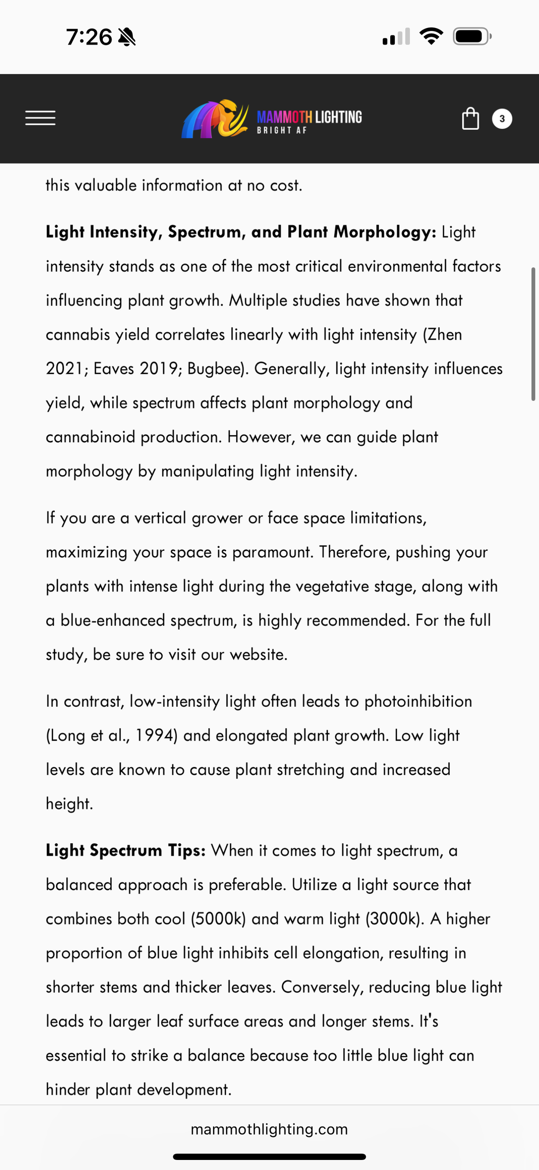 * Veg + Mom Series with Enhanced Blue Spectrum